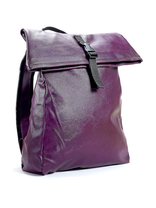 Pera Backpack Αδιαβροχο Σακιδιο Τσαντα Πλατης Χρωμα Μωβ Pera Vegan Backpack Purple