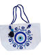 Beach Bag Multiple Eyes Canvas Synthetic 56x36.5x19cm