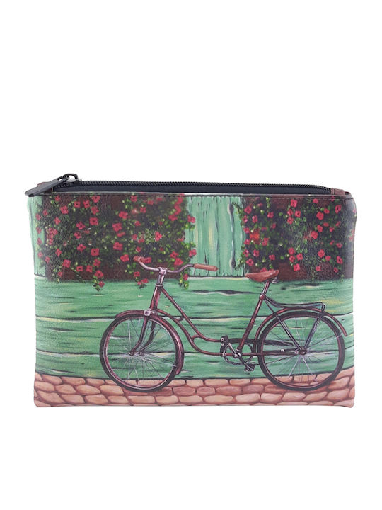 Pera Toiletry Bag Bicycle Toiletry Bag Green-Burgundy