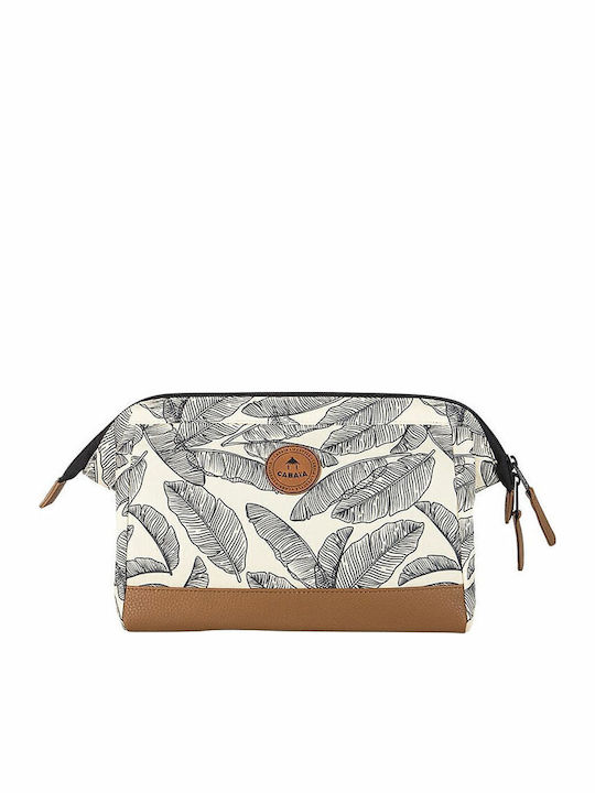 Cabaia Andrassy Ut Toiletry Bag White Black Leaves
