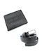 Leather Black Wallet Belt Renato Balestra Jeans Gift Set Dk353/35.425
