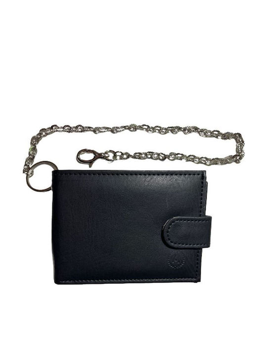 Herrenbrieftasche Annie Leder Schwarz Mit Schiebemechanismus