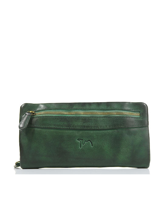Trip Camel Wallet Genuine Vintage Soft Leather 532green