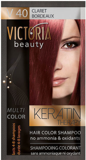 Șampon Vopsea De Păr Victoria Beauty Keratin Therapy V40 Bordo 40ml