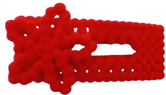 Hair Clip Castor Design Red Flower