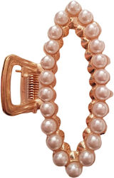 Γυναικείο Fashion Clip Κλάμερ Πέρλες Χρυσό 7cm 02