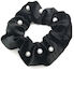 Scrunchie Βελούδινο Πέρλες Μαύρο
