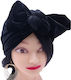 Samtiges Turban Knoten Schleife Schwarz