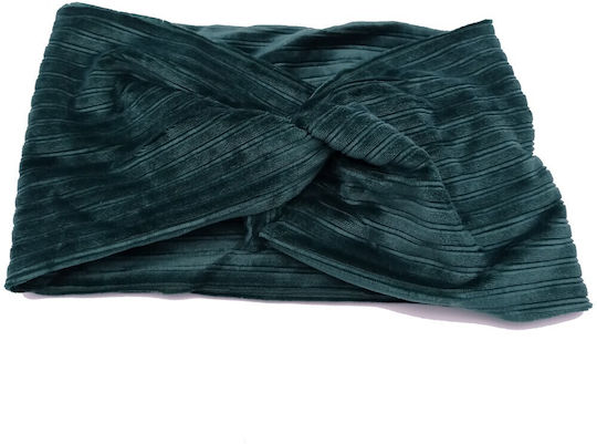 Veloursweiches Haarband Turban 12cm Grün