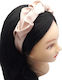 Satin Headband Pleats Pink
