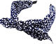 Animal Print Fabric Headband Bow Tie Blue