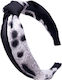 Headband Turban Combination Black & Leopard Grey