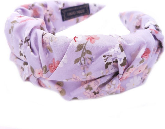Blumige Stoff Haar Stirnband Haarspangen Lila
