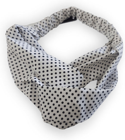 Women’s Polka Dot Hair Band 10338 Hairutopia White