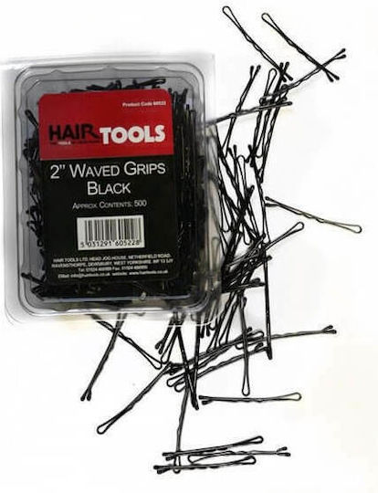 Haarnadeln 2" Gewellte Griffe Schwarz 500 Stück 60522