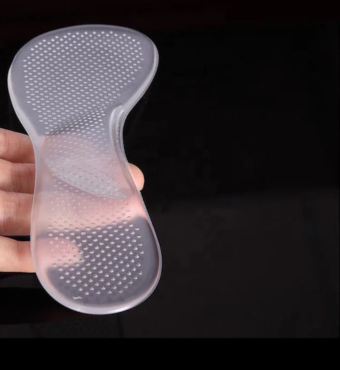 Anatomische Einlegesohle Silikon Selbstklebend Transparent