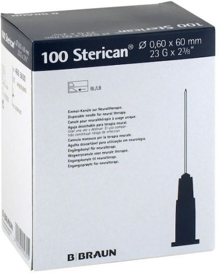 Βελόνες Ενδομυικές Sterican B.braun 23g 0,6x60mm Μπλε