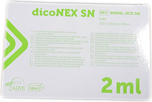 Zarys Diconex Sn 2ml Luer Βελόνα 21g 0.6mm X 30mm 100τεμ