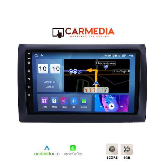 Carmedia Car Audio System for Fiat Stilo 2001-2008 (Bluetooth/USB/WiFi/GPS/Apple-Carplay/Android-Auto) with Touch Screen 9"