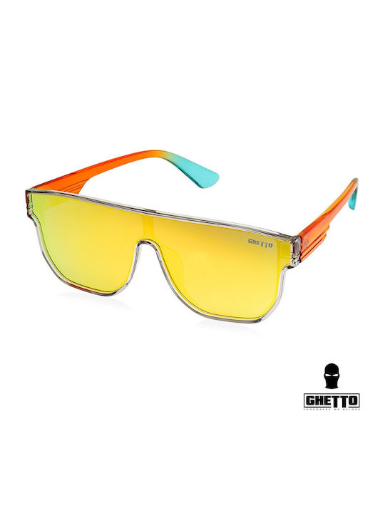 Ghetto Women's Sunglasses with Orange Frame and Orange Lens TR7547