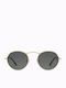 Carolina Lemke Men's Sunglasses with Gold Metal Frame and Gold Lens 475989