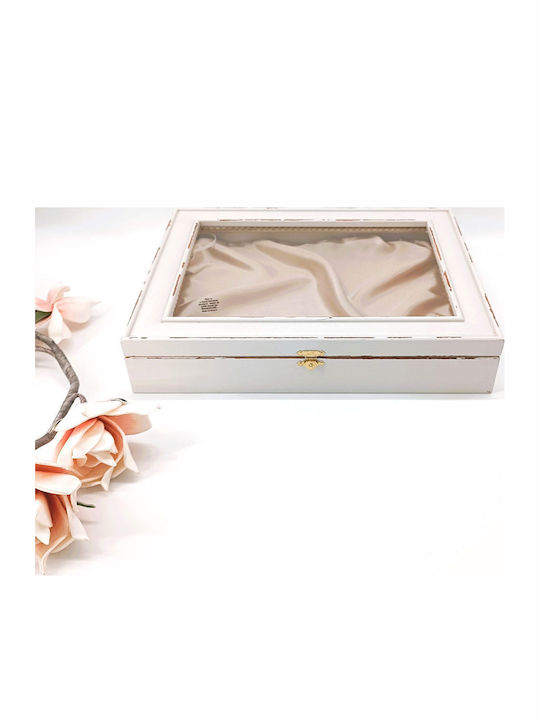 Korres Craft Στεφανοθήκη Ορθογώνια Ξύλινη Χρυσή 26.5x33εκ.