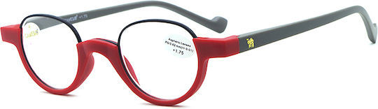 Cammello Reading Glasses +2.50 Gray Red