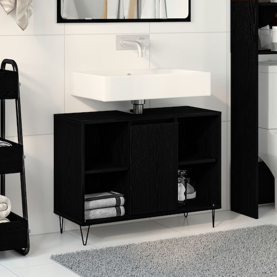 vidaXL Countertop without Sink Black Birch