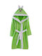 Minilori Baby Kids Hooded Bathrobe Green