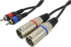 Cobra 2 x XLR male - 2 x RCA male 1.5m CL050-015