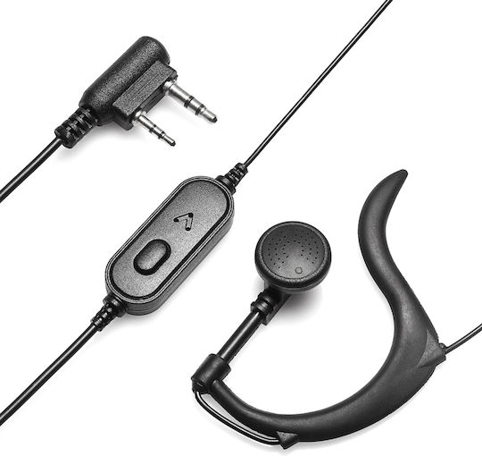 Baofeng Two-Way Radio Earpiece Bfg-earphone 2 Pin Push To Talk 1.1m Black Bfg-earphone