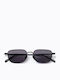 Common Sense Men's Sunglasses with Black Metal Frame and Black Lens 489303
