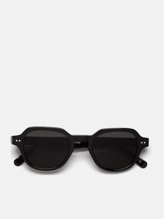 Retrosuperfuture Women's Sunglasses with Black Metal Frame and Black Lens 494217