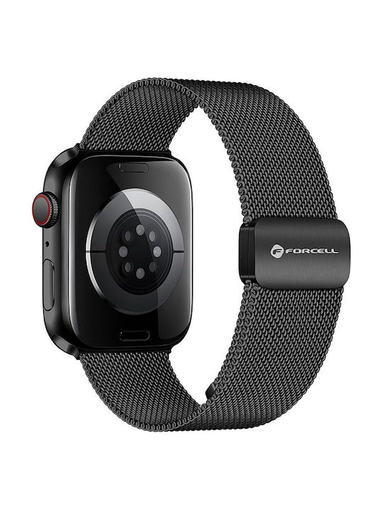 Forcell Strap Stainless Steel Black (Apple Watch 42/44/45/49 mm)