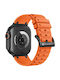 Forcell Λουράκι Σιλικόνης Πορτοκαλί (Apple Watch 42/44/45/49 mm)