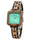 Wooden Watch Bewell Delia Brown Zebra 35mm