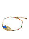 Karmafashion Damen Armband Stahl 316l Kette Flügel Bunte Steine Goldfarben