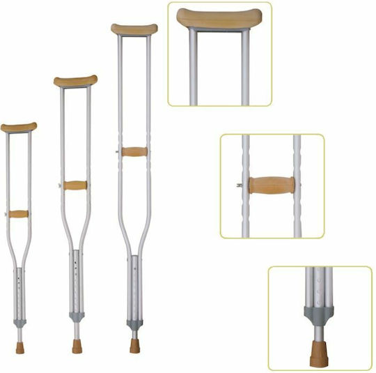 Jl925l Axillary Crutches Button Small Adjustable Height Jl925l