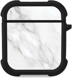 Калъф Силиконов Marble Series AirPods 1/2 Бял