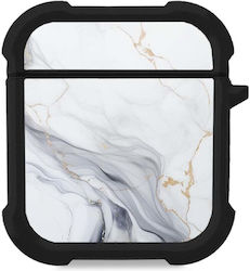 Калъф Силиконов Marble Series AirPods 1/2 Бял 02