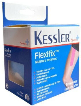 Kessler Flexifix Kinesiologie Verband Blau 5cm x 5m 1 Stück