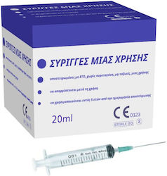 Kanghua Disposable Syringes 20ml 21G 1 1/2″ – 50 Pieces