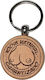 Diablo Picante Wooden Breast-shaped Keychain
