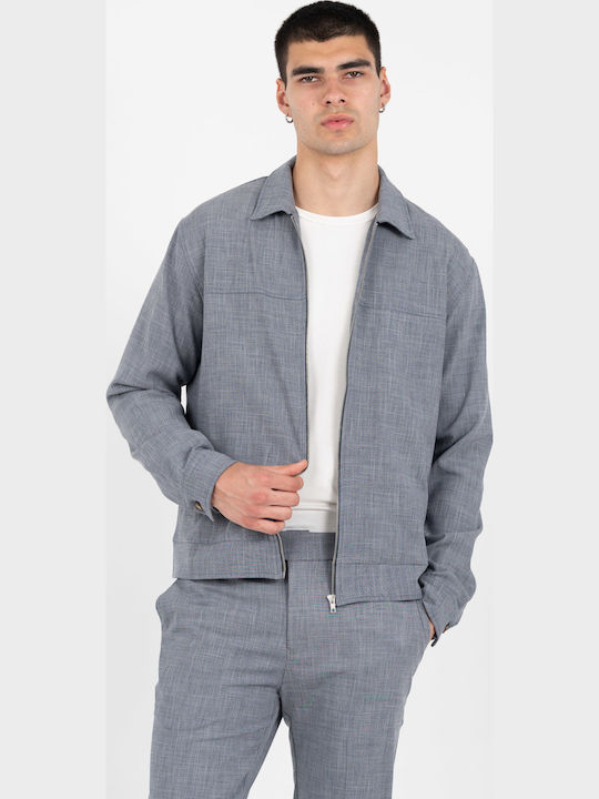 Vittorio Artist Μακρυμάνικo Overshirt Indigo Ραφ