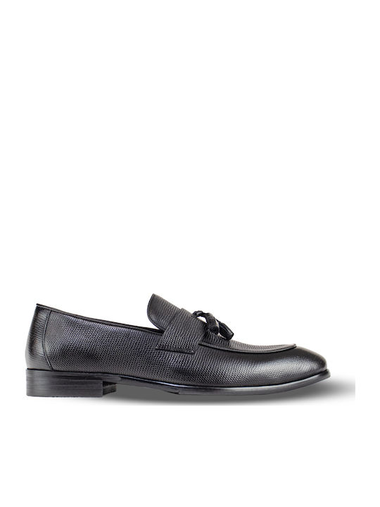 Δερμάτινα Ανδρικά Loafers σε Μαύρο Χρώμα
