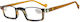 Cammello Lesebrille +2.50 in Braun Farbe