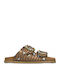 Women's Flat Sandals in Brown Color