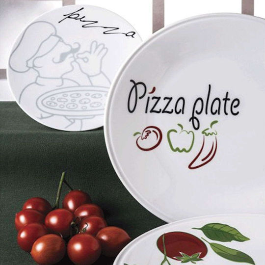 Cryspo Trio Shallow Serving Plate from Multicolour Porcelain 7 Pieces