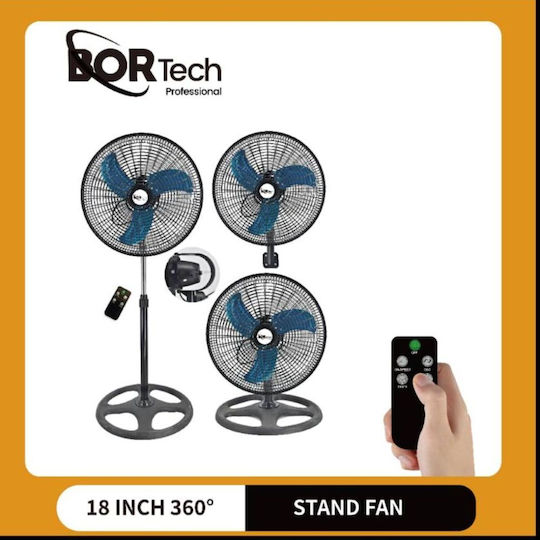 Homeone Fs45-2 Πολυμορφικός Ανεμιστήρας 100W Διαμέτρου 45cm με Τηλεχειριστήριο Μαύρος
