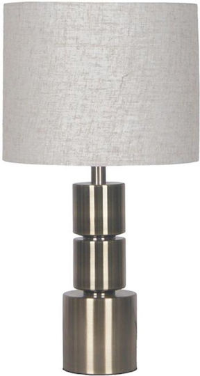 Fylliana Fl24500 Metal Table Lamp for Socket E27 with Silver Shade and Base